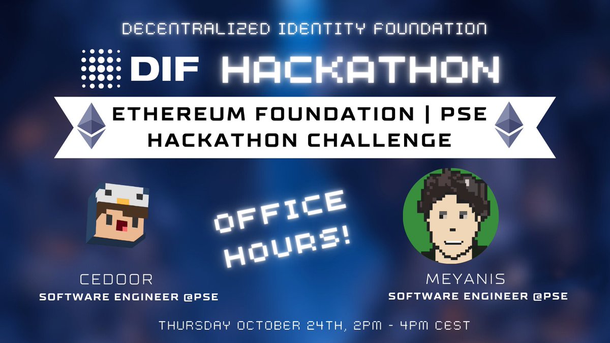 DecentralizedID's tweet photo. There's still 14 days of hacking left during the @decentralizedID hackathon. Join us this week for office hours with the Ethereum Foundation @PrivacyScaling

Oct 24th 2pm - 4pm CEST

Set a reminder here: https://t.co/VFuM5AXOmO

#hacktoberfest2024 #hacktober #difhackathon https://t.co/nUaFqW4rr5