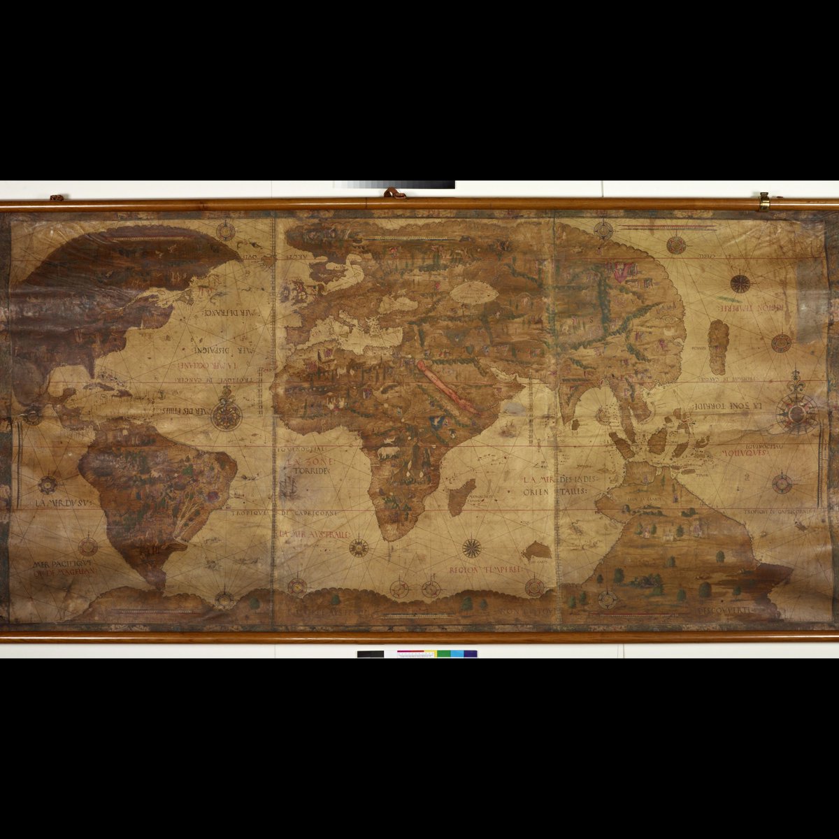 Imaging Manager Jamie Robinson  has been searching through a collection of rather huge glass plate negatives,  autotype plates measuring 595mm x 495mm were produced in the late 1890’s to create facsimiles of world maps produced between 1546 and 1553! shorturl.at/56u1J