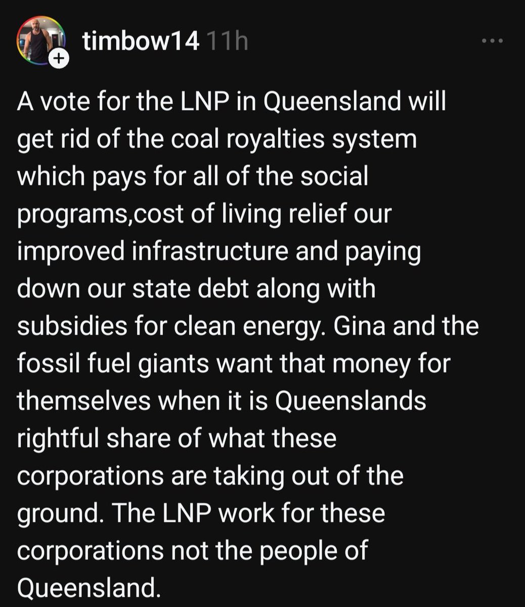 Justabogan's tweet photo. Well said timbow.  Scary stuff      #qldpol https://t.co/b2XRUgbmQJ