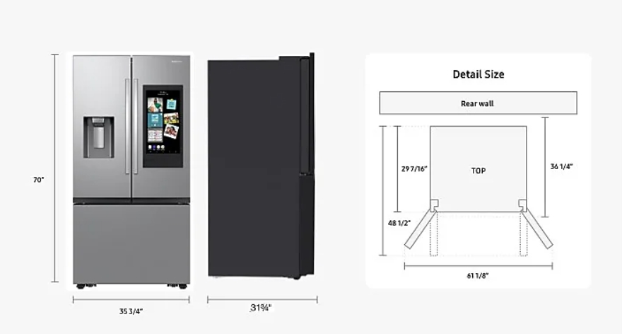 je_supriya's tweet image. Samsung 36&quot; 25 cu. ft. Counter-Depth French 3-Door Fridge with Family Hub™ RF27CG5900SRAC for $3,239.95. #SmartFridge #HomeAppliances