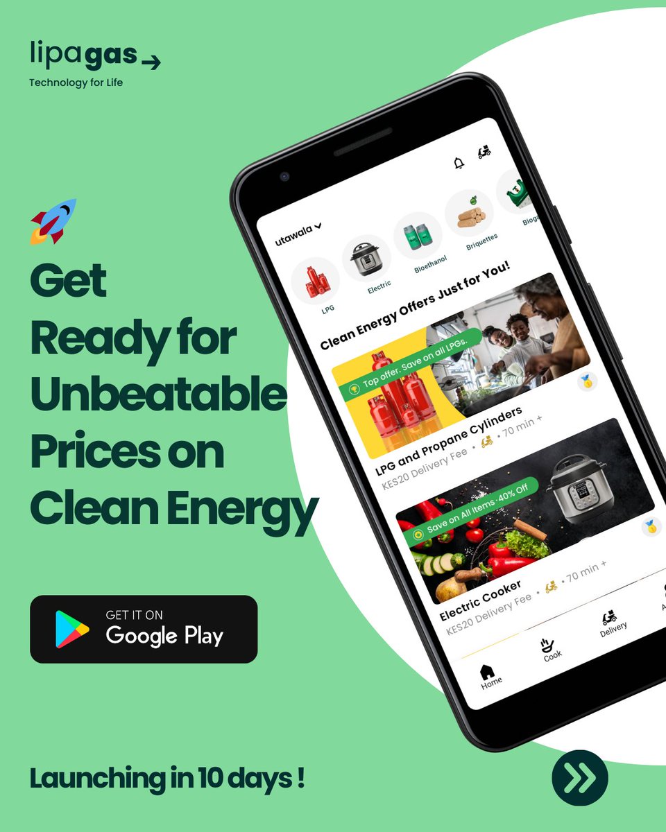 lipa_gas's tweet photo. 🚀 The future of energy is almost here! ⏳ 10 days until LipaGas App launch! 🌱 Clean energy delivered to your door. Be the first to experience it! 📲⚡ https://t.co/iwqzIBl3nW