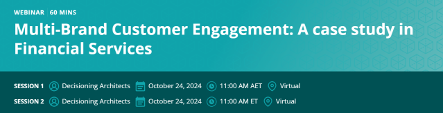 Join us for a webinar on October 24 on multi-market customer engagement, highlighting a case study from a leading global bank. Learn how the bank harnessed AI-powered decisioning with Pega CDH to deliver personalized, real-time interactions. Register now! pe.ga/4hdzPSk