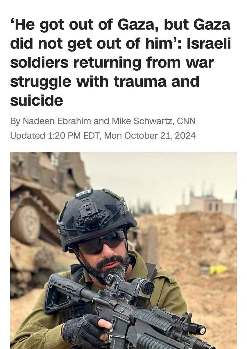 gregjstoker's tweet photo. As a veteran I’ve always advocated for mental health and suicide prevention.

But when it comes to this guy, I can’t really say I give a fuck.

You know who can’t get out of Gaza? One million children. Good job CNN. https://t.co/hsU4meg5n0