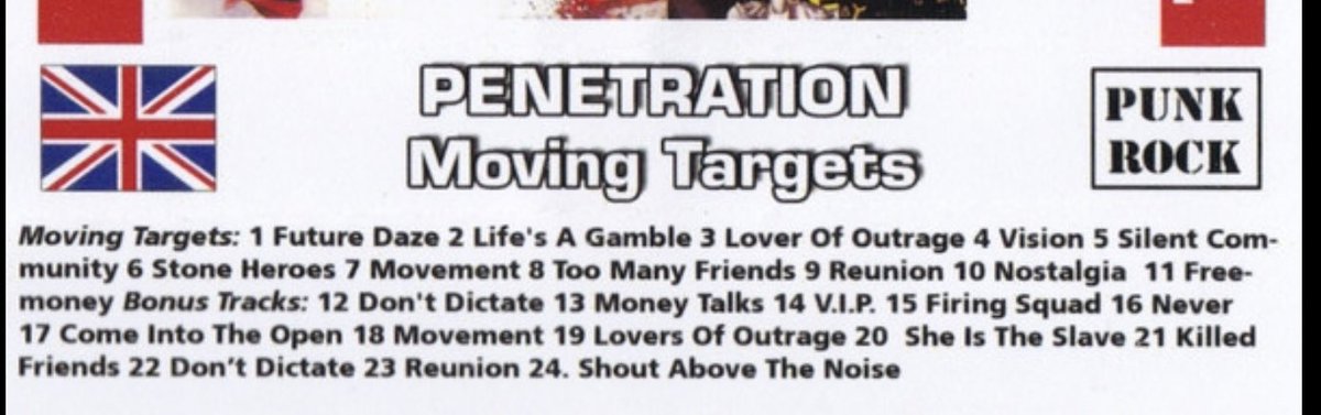 On this day in 1978 New at No 22 UK Album Chart Penetration with their first album “Moving Targets” IMHO one of the greatest punk albums that doesn’t get the recognition it deserved. A tough choice but I’ll go for “Nostalgia” how about you? #1970s #Punk <a href="/jillwebb2005/">Jill Webb Kindred Spirit Fanzine</a> <a href="/nikidoog/">Nik D</a>