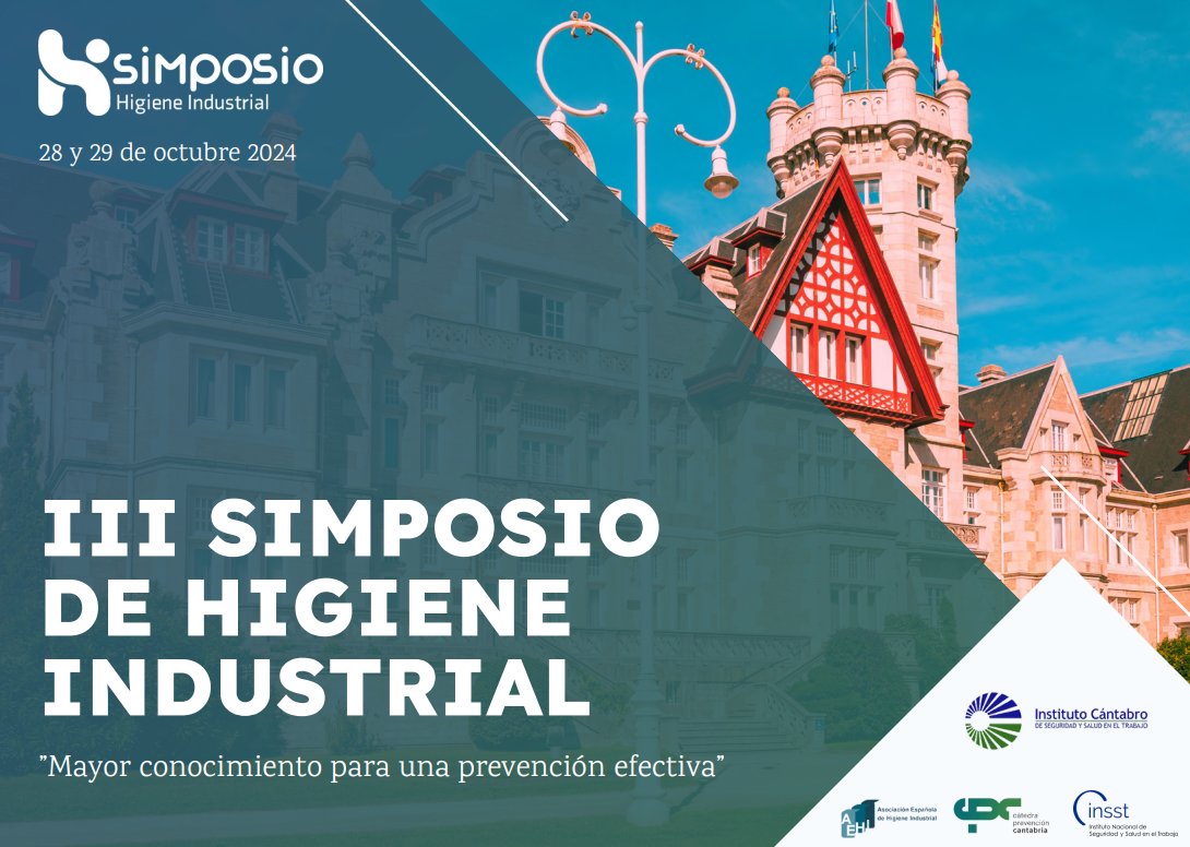 Ceoecant's tweet photo. 📢 El @ICASST,  con la  colaboración de la  @AEHIinfo, @INSST_MITES_GOB y @CatedraCPUC, organiza el III Simposio de Higiene Industrial en Santander,  los días 28 y 29 de octubre.

El simposio ofrecerá un espacio de debate sobre los principales temas de actualidad en el campo de la higiene industrial, como los agentes biológicos o cancerígenos para la reproducción.

ℹ️ ➡️https://t.co/5WXX63IOnv