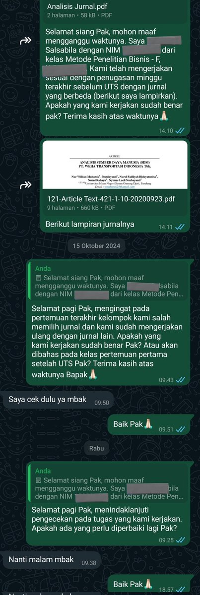 nonabyla's tweet photo. @meutiafaradilla Kalau ini bagaimana Bu? Saya bingung banget beliau bilang bisa konsul japri, kelompok lain disuruh lanjut proposal jadi saya ingin bapaknya bilang "silakan lanjut", tapi sampai hari ini belum dibalas juga. Mau buat janji pun ga yakin akan dibalas lagi... Apa saya salah kata ya? https://t.co/RML6MjWnFS
