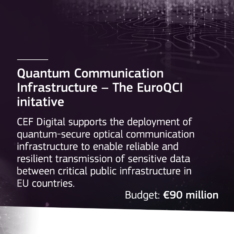 EU_HaDEA's tweet photo. 🚨#CEFDigital new calls for proposals are open now!

Discover the topics in this new call:
▶ 5G Large Scale Pilots
▶ Digital Global Gateways
▶ Euro QCI

💶 Budget: 323 million
🗓️ Deadline: 13 February 2025, 17.00 (CET)

More information: https://t.co/cyPacdW3L1