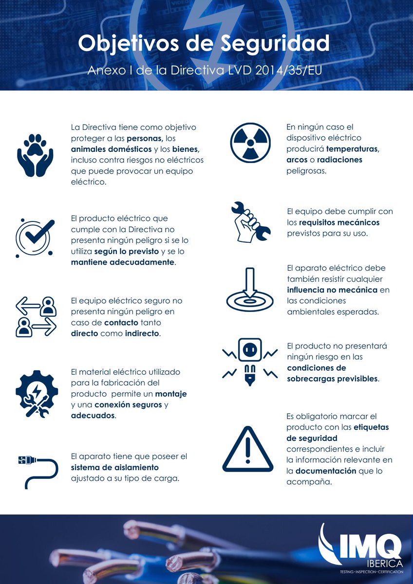 IMQIbericaLab's tweet photo. ⚡ Explicamos los requisitos de la Directiva de Baja Tensión (#LVD) 2014/35/UE.

Más información y el documento completo👇

https://t.co/dkHUAhLC85

#LVDDirective #EUCompliance #SafetyStandards #NormasDeSeguridad https://t.co/htySAGWmwu
