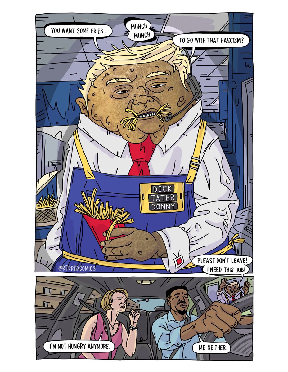 Dick Tater Donny… potato man sellin fries #comic #mcdonalds #fries #redredcomics