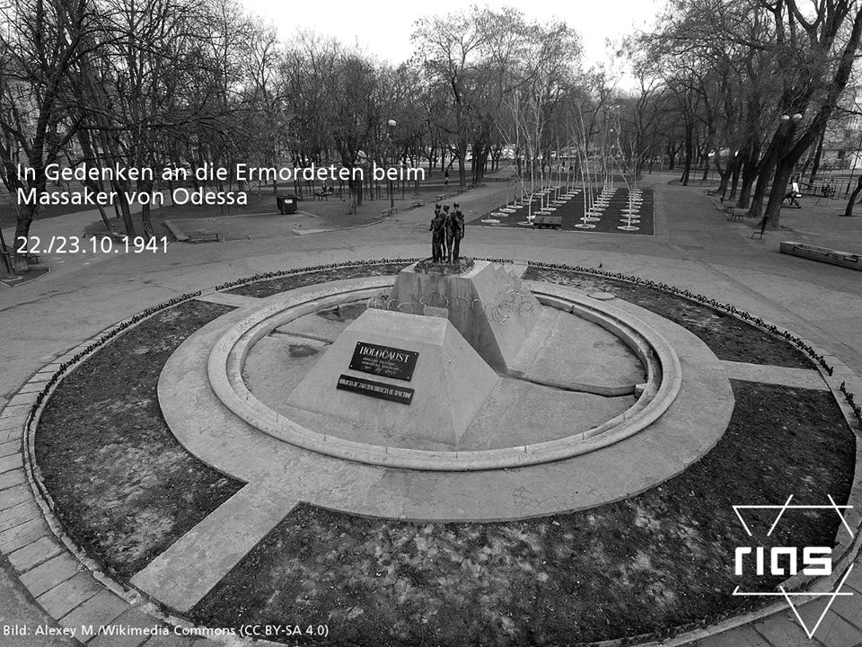 #OTD: Im Gedenken an die Ermordeten beim #Massaker von #Odessa - In der Nacht vom 22. auf den 23. Oktober 1941 wurden beim Massaker von Odessa 22.000 Jüdinnen_Juden in Armeebaracken eingesperrt und beim lebendigen Leib verbrannt.
#keinVergessen