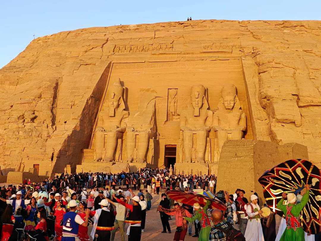 RespectEgypt's tweet photo. The Abu Simbel Sun Festival 2024 has concluded! 🌟 

Magical moments celebrating Egypt’s rich history as the sun illuminated the statue of King Ramses II. 

🌍🌟 Stay tuned for our next event in February2025! 💖

#Egypt #AbuSimbel https://t.co/c6Chgn2iI6