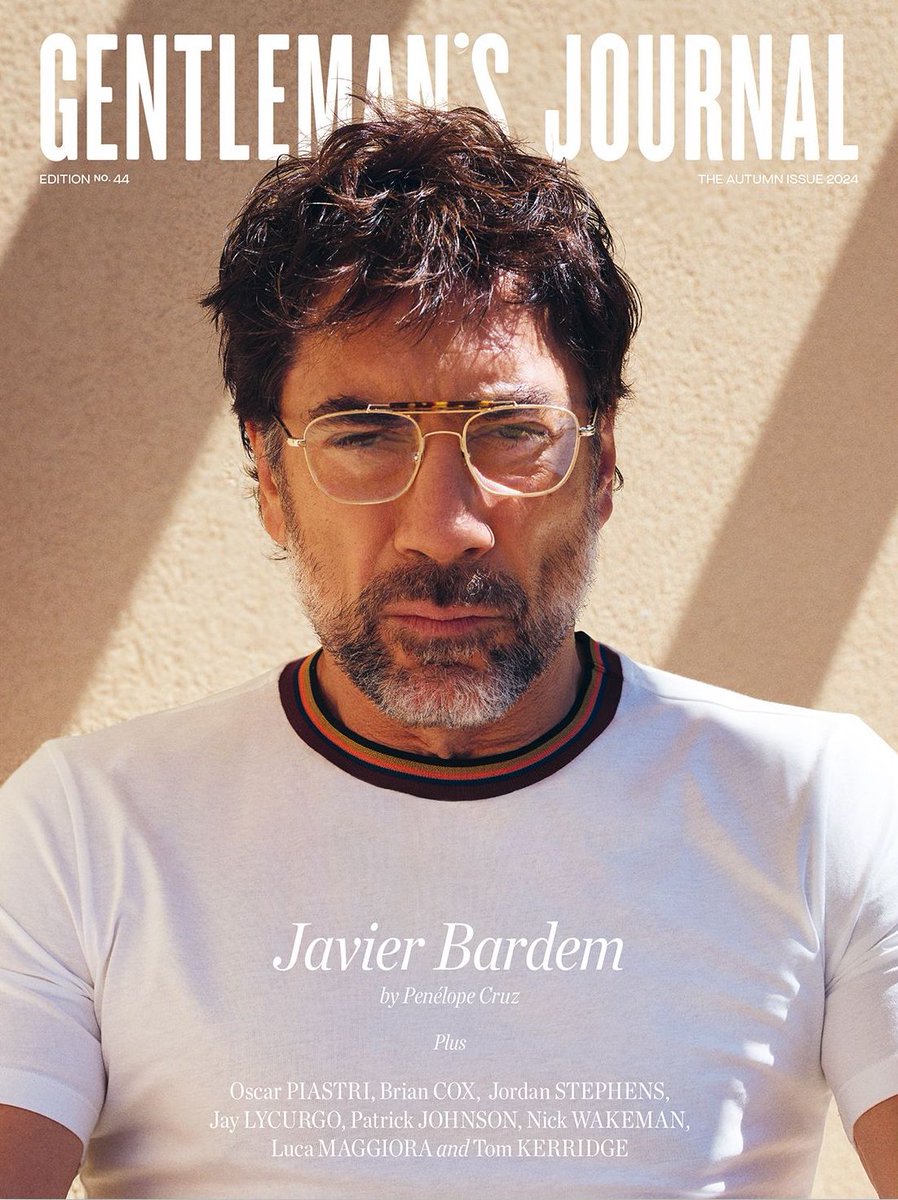 fuertecito's tweet photo. Javier Bardem para Gentleman's Journal | 📸 Penélope Cruz https://t.co/0skeBuWUCx