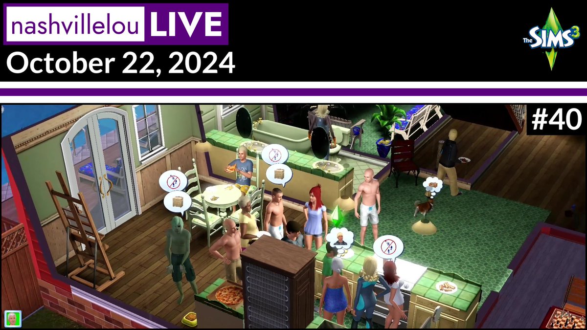 LouNashville's tweet photo. Join me at the top of the hour for episode 40 of NashvilleLou Live with The Sims 3 and @TwitchyTides games with fun prizes.
https://t.co/Yp3AgOJ3K1
#TS3 #Sims3 #TheSims3 #videogame #Twitch #Kick #livestream #TwitchyTides #Nashville #NashvilleLou #funfactor #Sims3Pets https://t.co/9bhUruF0KV
