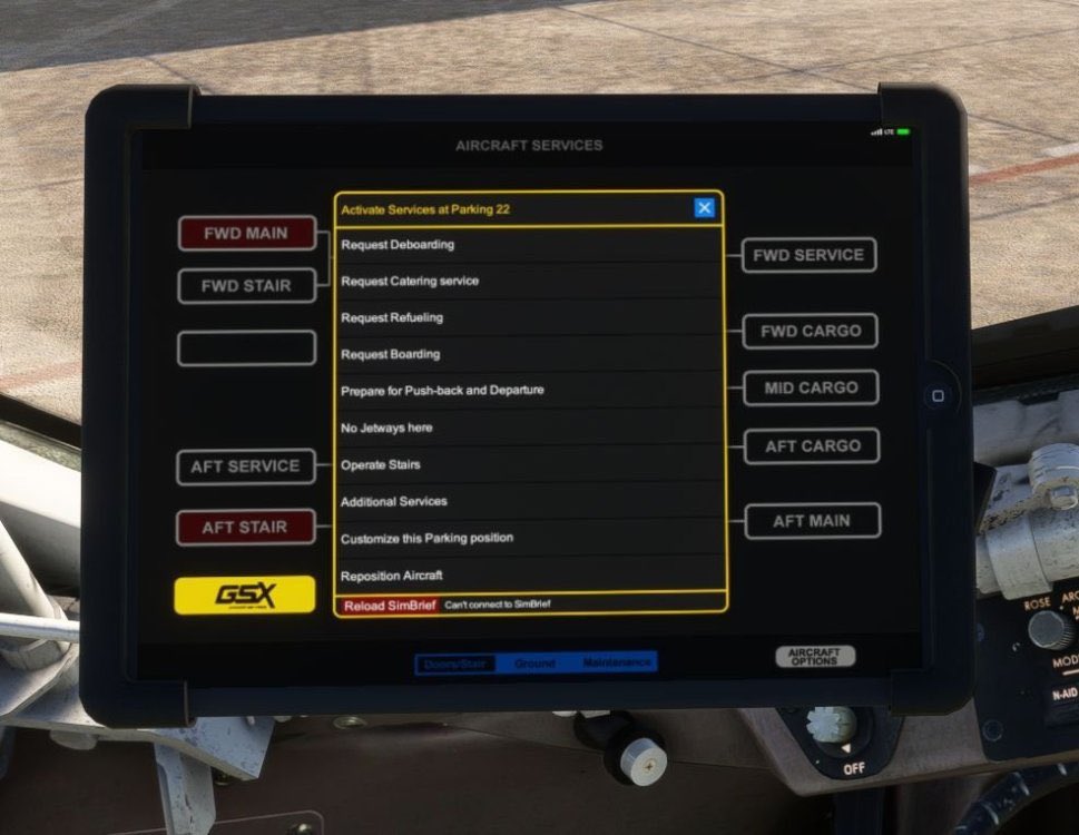 flythemaddog's tweet photo. New update for MSFS2020 (1.2b194) is now available for download in your SimMarket account! Big news is the GSX Remote to EFB Service App!

Full changelog can be found here: https://t.co/Hyn68gSgkZ https://t.co/BNzxf72201
