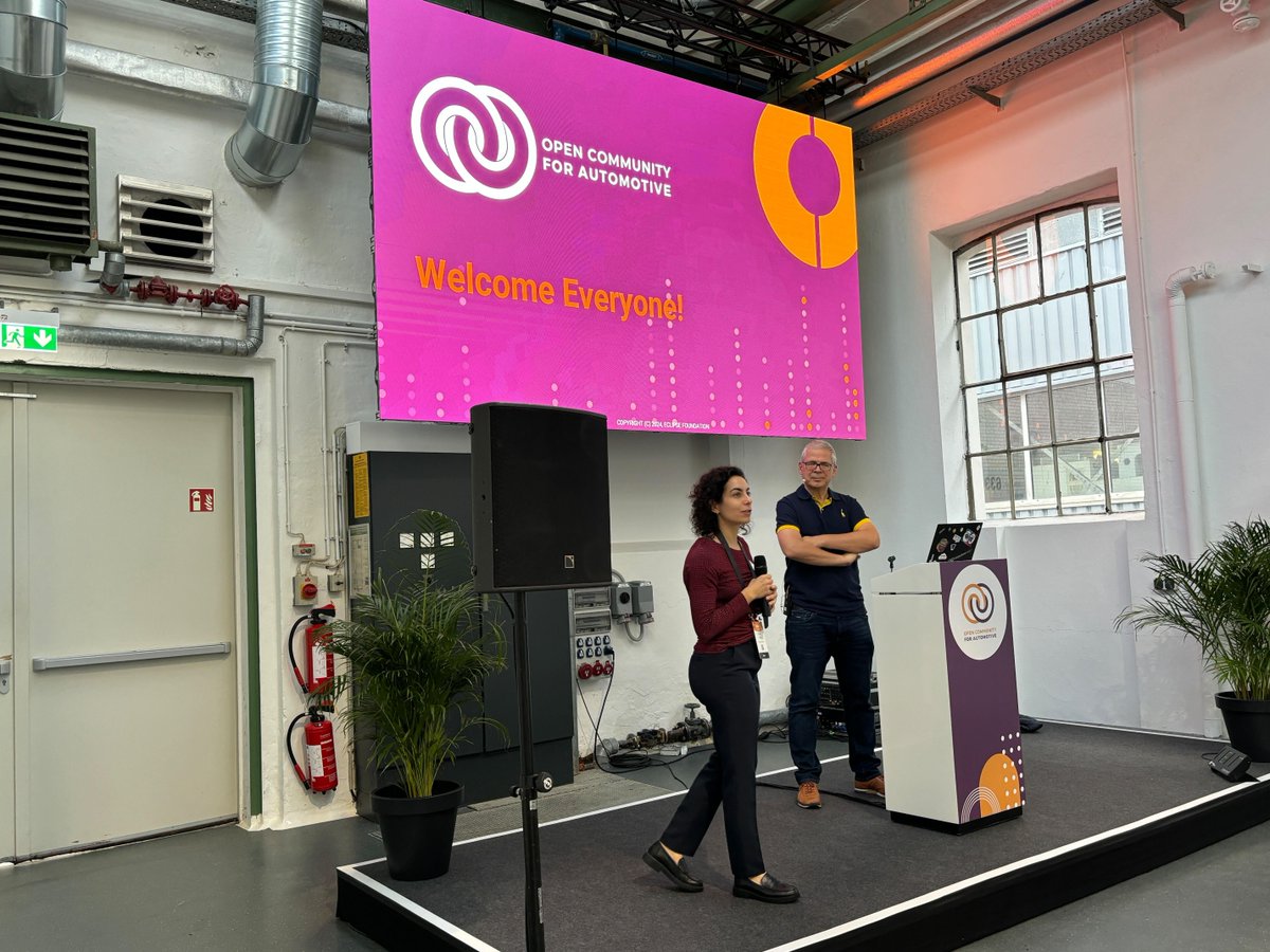 SDVeclipse's tweet image. 🥁 Sara Gallian, SDV Program Manager at Eclipse Foundation, is kicking off Open Community for Automotive at #OCX24!
💬 Share your OCX pictures using the hashtag #OCX24.
#CommunityIsInOurCode