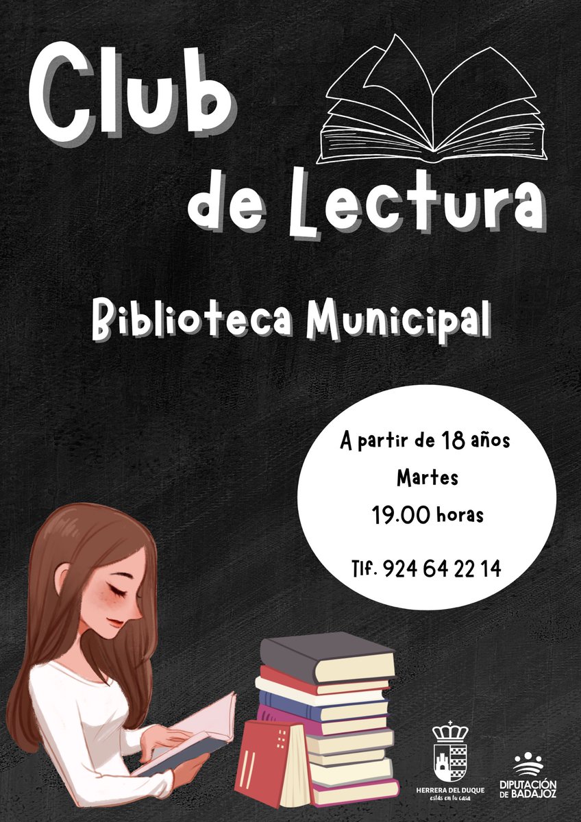 📚✨Si te encanta leer y quieres compartir tus lecturas favoritas con otras personas, este club es para ti. ¡Ven y disfruta de un buen libro en compañía de otros lectores! 

#HerreradelDuque #EstásEnTuCasa #HerreraEsCultura