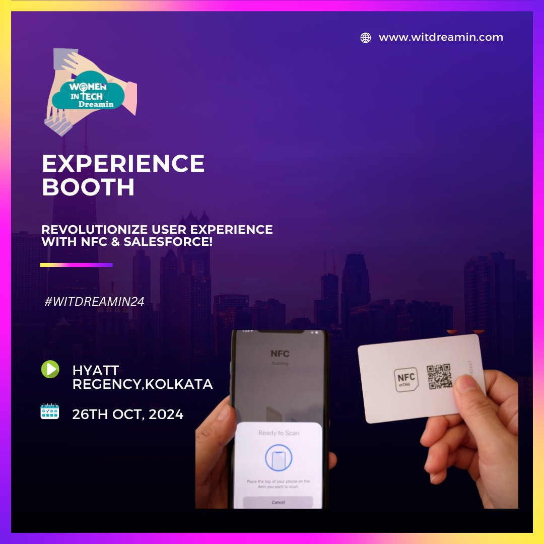 🚀 Revolutionize User Experience with NFC &amp; Salesforce! 🚀

For the first time at a Dreamin’ event, join us at @WITDreamin 24 for an Experience Booth showcasing how NFC transforms mobile capabilities! 📱✨

Don’t miss the live demo of seamless interactions with <a href="/salesforce/">Salesforce</a>