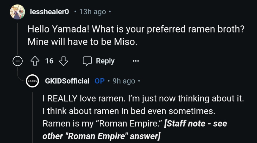 Staff note - see other "Roman Empire" answer

I guess it went well.