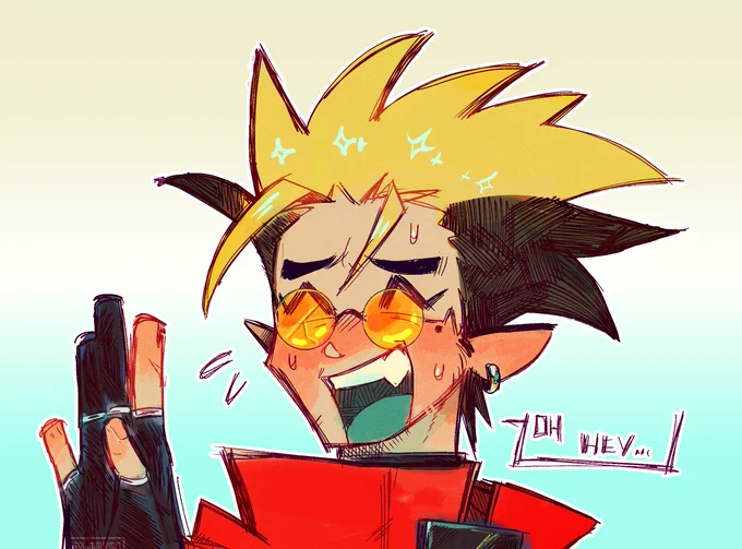 Still old sketch but I've been slowly working on the werewolf au so hopefully that helps with motivation #trigun 