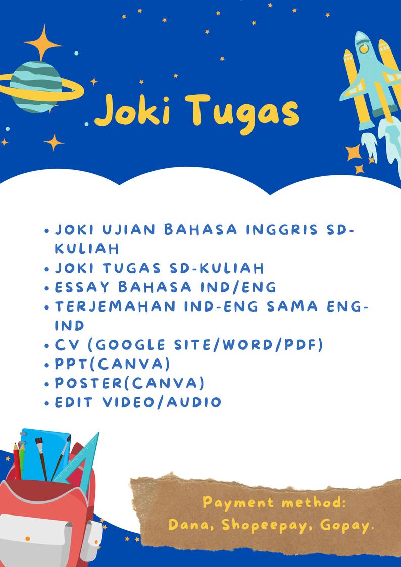 jkbyzack's tweet photo. Halo gaiss! aku open joki tugas Kuliah dan Sekolah yaa
- Review Jurnal 
- Artikel Ilmiah 
- Rangkuman
- Terjemahan
- study case
- BMC/VPC
- Proposal
- Cerpen
- Essay
- Paper
- Script
- Ppt
- CV 
Etc
Bisa langsung chat aku di https://t.co/Zdz00tLWNs ✨

#jokitugas
#zonauang https://t.co/s2BtOHqAQq
