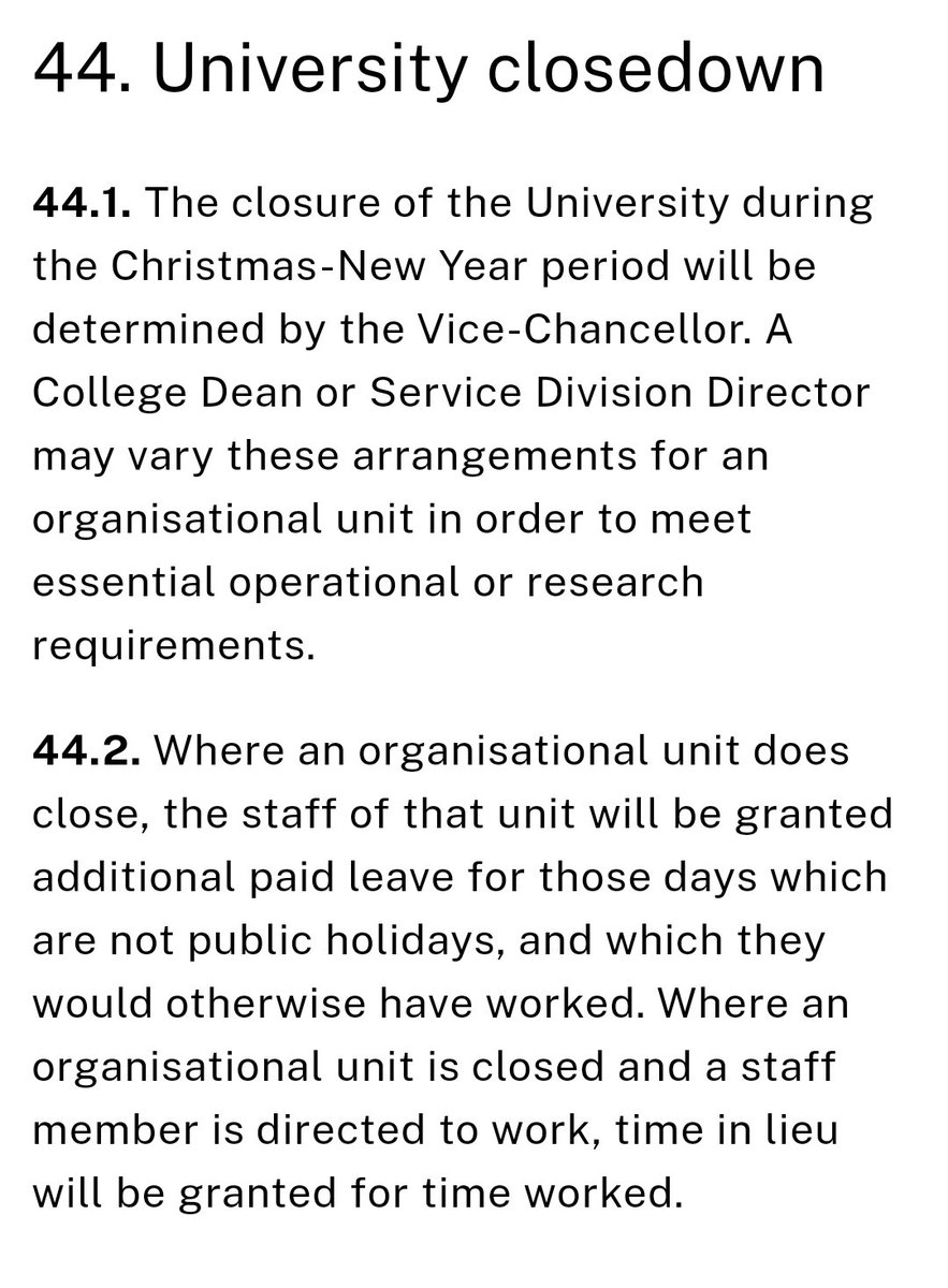 Sharing this for the benefit of <a href="/ourANU/">ourANU</a> management after reading OnCampus today, just in case they were thinking of doing something silly like blatantly breaching the Enterprise Agreement... 🤦‍♂️

Join the <a href="/NTEUnion/">NTEU</a> at nteu.au/join. ✊️