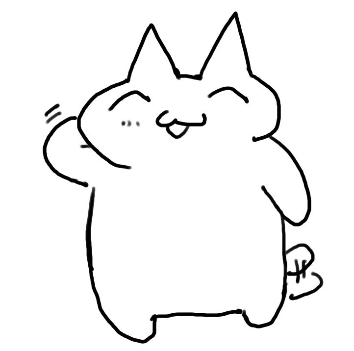 照れるプイプイねこ 