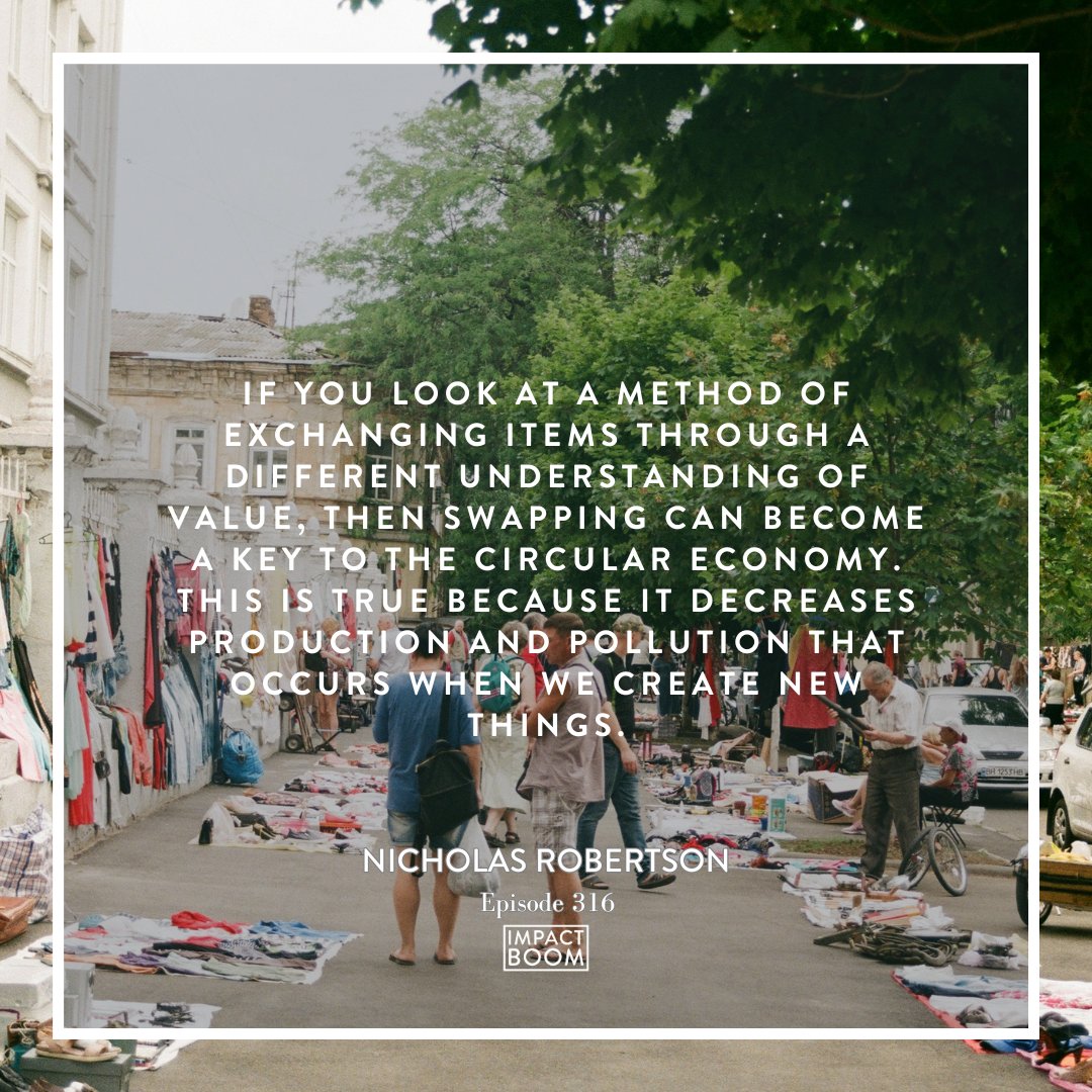 💭 On Episode 316 of Impact Boom, Nicholas Robertson of <a href="/SwapU19/">SwapU</a> and <a href="/SwappingChain/">Swapping Chain</a> discussed circular economic principles, its relationship with social impact, and how the app is revolutionising recycling and exchanging value. 🚀 bit.ly/3Udjinl