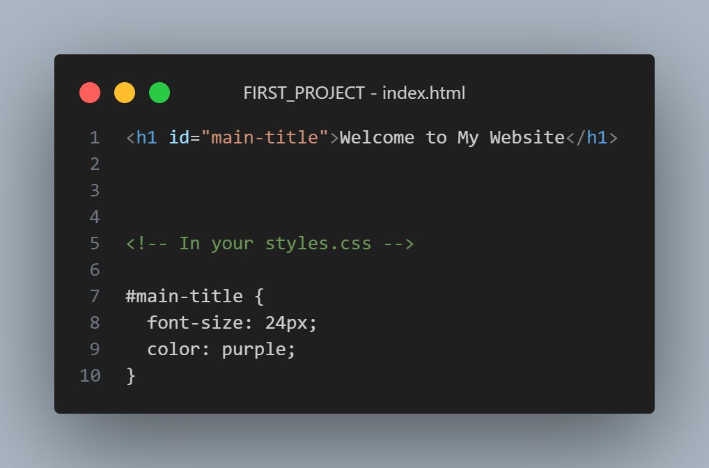 mr_dark9t's tweet image. 🆔 ID Selectors
Use ID selectors to style a specific element. IDs must be unique within the page.
Example👇👇👇

What will you name your first ID?
#CSSIDs #WebDevelopment