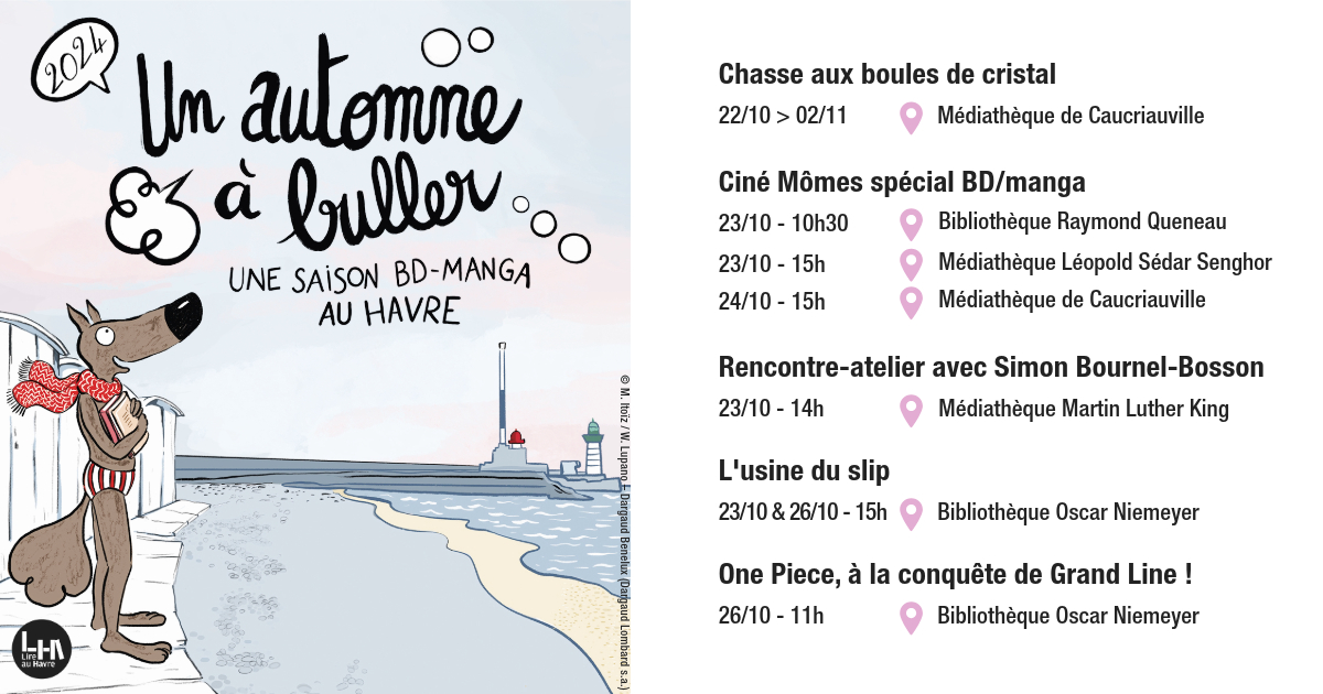 🍂💭 UN AUTOMNE À BULLER - Retrouvez notre sélection de rendez-vous pour cette première semaine de vacances.

Toute la programmation 👉 bibliotheques.lehavre.fr/evenem.../un-a… <a href="/LH_LeHavre/">Le Havre</a>