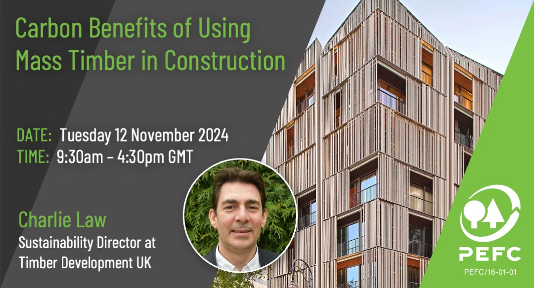 PEFC UK (@pefc_uk) on Twitter photo 🌍 Carbon Benefits of Mass Timber 🌳
Excited to hear Charlie Law from <a href="/TimberDevUK/">Timber Development UK</a> discuss how #MassTimber can cut your project’s carbon footprint and support #NetZero goals! 💚
Join us at the @PEFCUK event on 12th Nov to learn more.
🔗 Register now: ow.ly/15av50TMsXy 🌍 Carbon Benefits of Mass Timber 🌳
Excited to hear Charlie Law from <a href="/TimberDevUK/">Timber Development UK</a> discuss how #MassTimber can cut your project’s carbon footprint and support #NetZero goals! 💚
Join us at the @PEFCUK event on 12th Nov to learn more.
🔗 Register now: ow.ly/15av50TMsXy