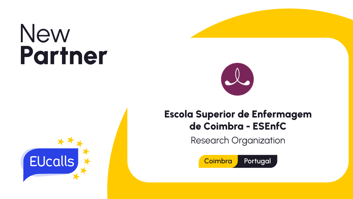 eucallsnet's tweet image. 🗣Introducing our new #EUcallspartner, the Escola Superior de Enfermagem de Coimbra - @esenfc!

The institution hosts @UICISA_E, a research unit funded by FCT, conducting R&amp;amp;D in nursing &amp;amp; allied health sciences.

🤝Explore their profile:  eucalls.net/dashboard/part…

#eucallsnet