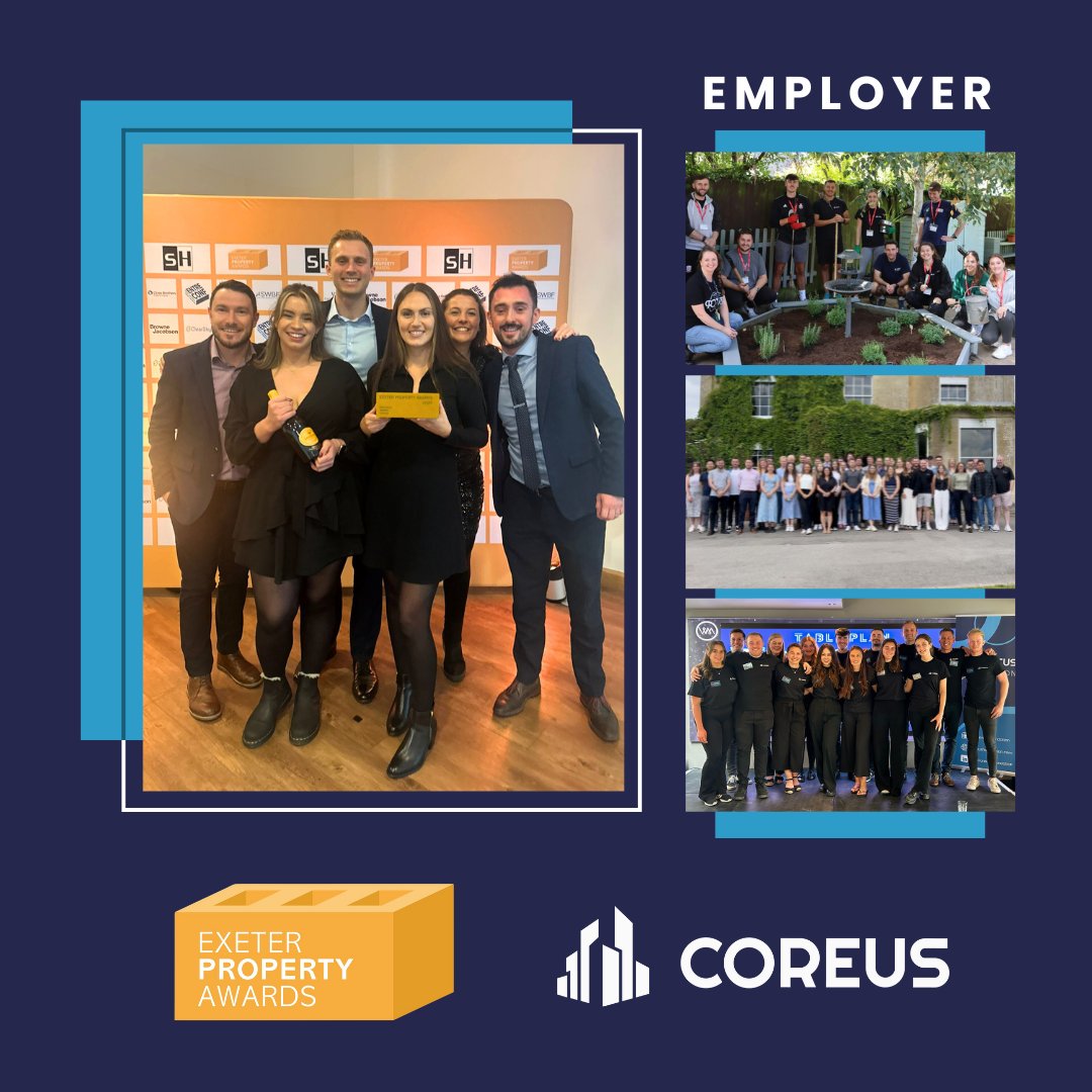 Coreus Group (@coreusgroup) on Twitter photo Striving to be the company that people want to work for and with, we celebrate winning Employer at the <a href="/ExeterPropAwds/">Exeter Property Awards</a> for the third time! The judges said; āResponsive & dynamic in its approach to its team, Coreus stands out as the leading employer in the Exeter property sector.ā Striving to be the company that people want to work for and with, we celebrate winning Employer at the <a href="/ExeterPropAwds/">Exeter Property Awards</a> for the third time! The judges said; āResponsive & dynamic in its approach to its team, Coreus stands out as the leading employer in the Exeter property sector.ā