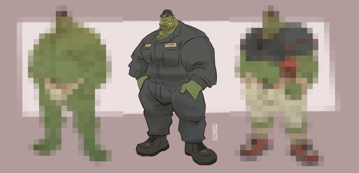 ToastyFuzzBuns's tweet photo. Time to start meeting the orcs for this year's Halloween party

This is Robbie. He's a mechanic
See him out of the coveralls, and in his costume over on my 🟦☁️ https://t.co/aBU52vftZD