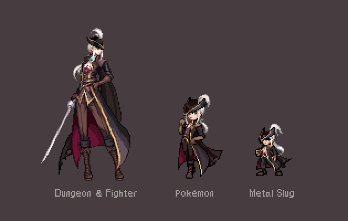 레이디마리아로 도트게임 화풍 습작
😵‍💫

#Bloodborne
#pixelart 
#ドット絵