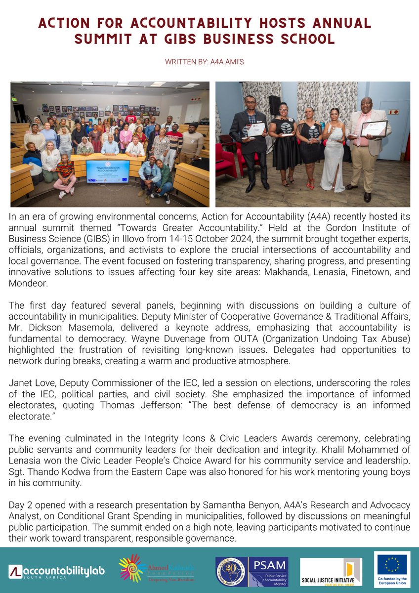 Action for Accountability (A4A) tweet media