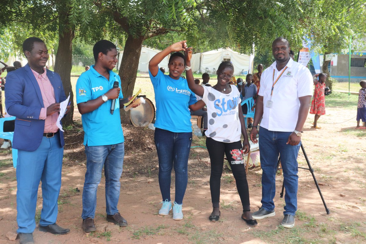 TpoUg's tweet photo. Still about @TpoUg's field-wide commemoration of #WorldMentalHealthDay2024. In #ImvepiRefugeeSettlement, staff took the celebration a notch higher by engaging partners in #TugOfWar #Marathon & #CornDance fun games. Winners largely young women walked away with some goodies https://t.co/U3wKEfljuH