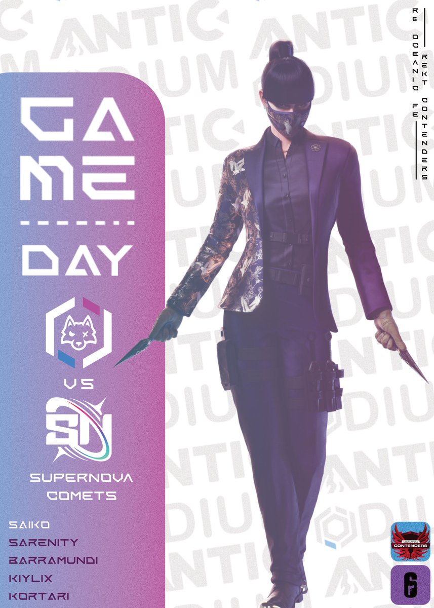 Time to take down the supernova again🤩

#Gameday vs <a href="/GG_SUPERNOVA/">Supernova</a> in the rosters debut for the org🔥
🕣 8:30pm AEDT//10:30NZST
📺 twitch.tv/rektgn

#AnticArmy | #OdiumOnThePodium | #Untamed