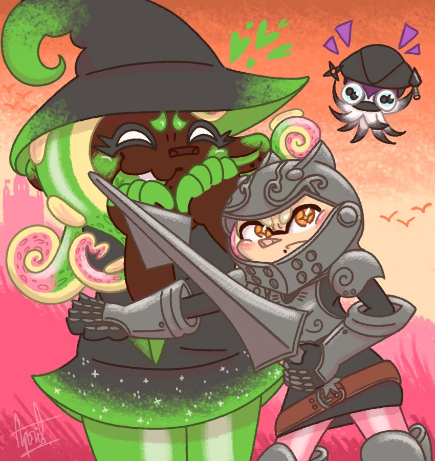 I love em so much  ✨💚🩷
Pearl isn't mean to Smollusk, it's just mothers playing with their child
#Splatoon #pearlina