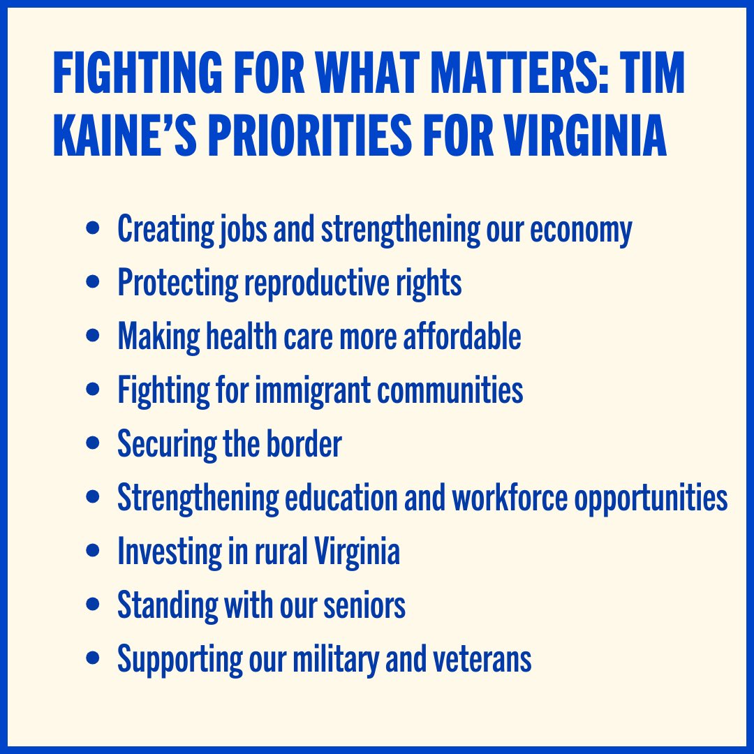 Albemarle Democrats (@albemarledems) on Twitter photo Virginia needs Tim Kaine back in the Senate—proven results, bold leadership. Let’s keep the momentum going! Virginia needs Tim Kaine back in the Senate—proven results, bold leadership. Let’s keep the momentum going!