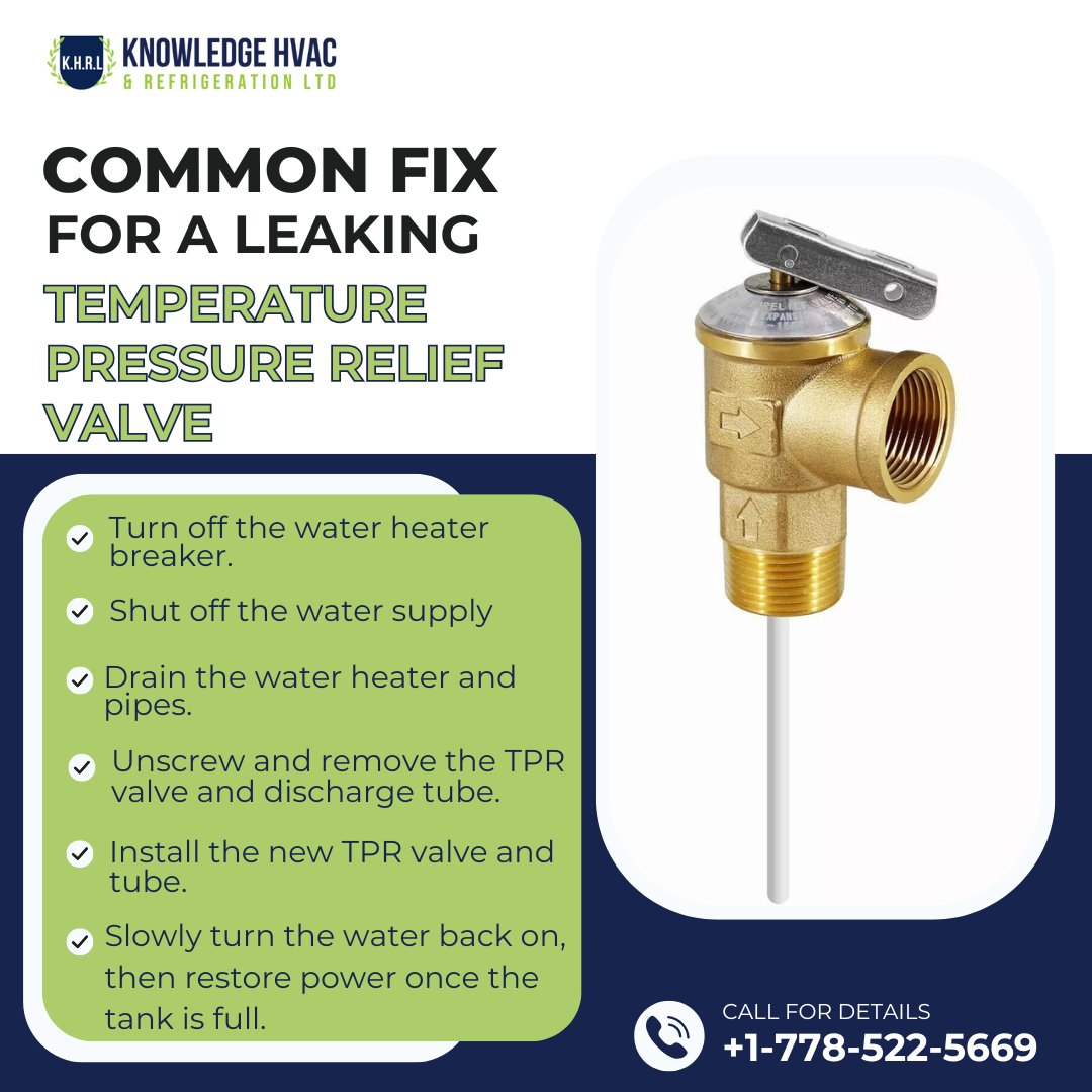 KnowledgeLtd's tweet photo. We’ve got you covered with a quick guide to address this issue and ensure your water heater stays safe and efficient:

Regular maintenance is critical to preventing leaks and extending your water heater’s lifespan. For expert repair, installation, or maintenance, trust us! https://t.co/dR6rvHqycM