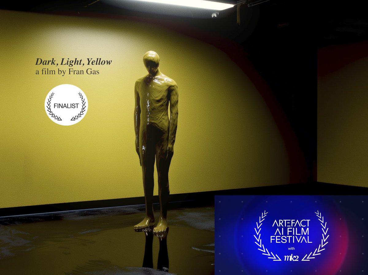 ‘Dark, Light, Yellow’ entre los 20 finalistas del Artefact AI Film Festival <a href="/Artefact_France/">Artefact France</a>. ¡Esto se pone interesante! Podéis ver el cortometraje aquí: artefact-ai-film-festival.com/dark-light-yel…