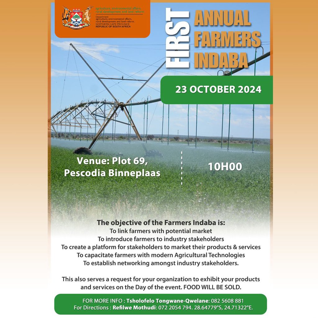 📍Celebrating the First Annual Farmers Indaba: A landmark gathering dedicated to enhancing the livelihoods of farmers and fostering their growth in the agricultural industry🧑‍🌾

#moderngrowingsuccessfulprovince
#DAERL