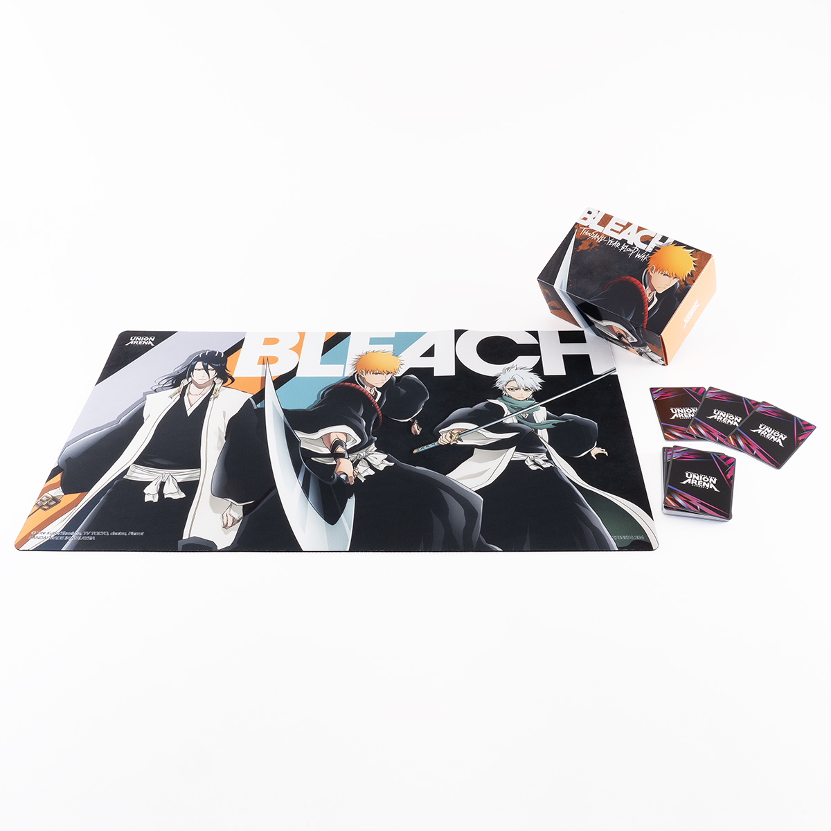 Products] If you already have your BLEACH: Thousand-Year Blood War starter  deck and booster packs, why not pick up a matching Playmat & Half Storage  Box Set?  Take a closer look