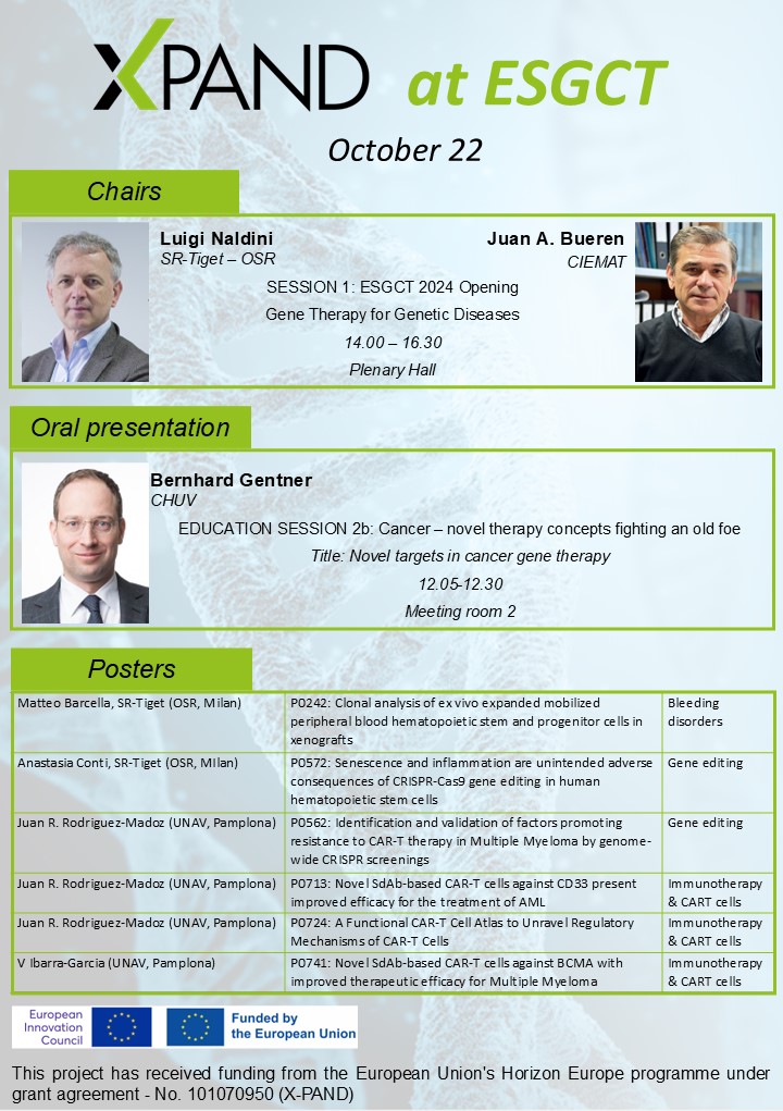 🚀 Today is the kick off of the <a href="/ESGCT/">ESGCT</a> annual meeting in Rome and we are pleased to have X-PAND participating. If you are also attending, we invite you to meet us and follow our presentations!

👇 Check the Meeting Program and the list below to find us esgctcongress.com/programme