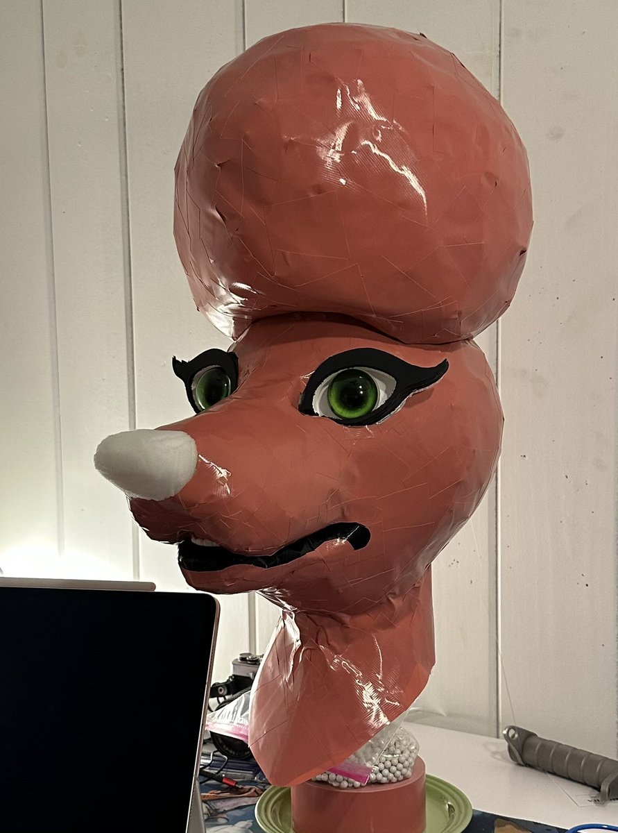 Eclipsek9studio's tweet photo. The Cotten Candy Poodle! AKA Ithaca Mansory my OC &amp; the official Poodle fursuit head is a new WIP side project coming to life soon to be finished this winter!
#fursuit #fursuitmaker #furrycommunity #poodle https://t.co/rQEIEjEtB5