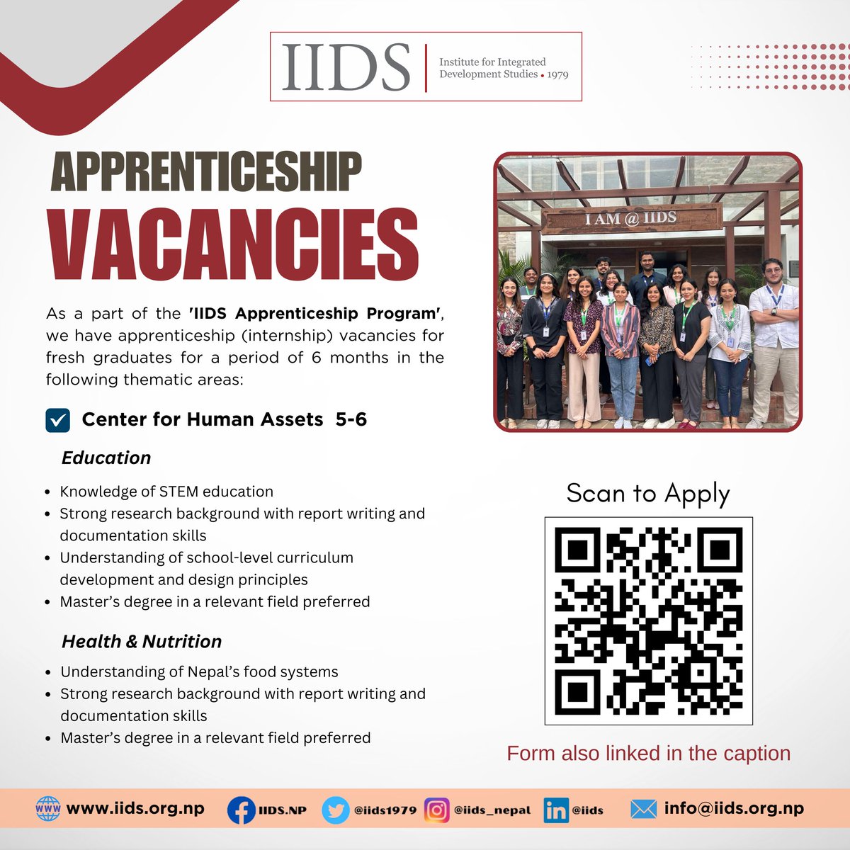 iids1979's tweet photo. IIDS Vacancy Announcement!
To Apply: https://t.co/hbdRB9ZwLz
1. Apprenticeship Program: For fresh grads passionate about policy & research.
2. Social Media & Comms Role: Full-time opportunity!
#opportunities #hiring #learning #intern #socialmedia #staff #iids https://t.co/e4fKqFEX8R