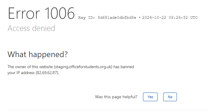 Why would I need to access the regulators website? <a href="/officestudents/">The Office for Students (OfS)</a>