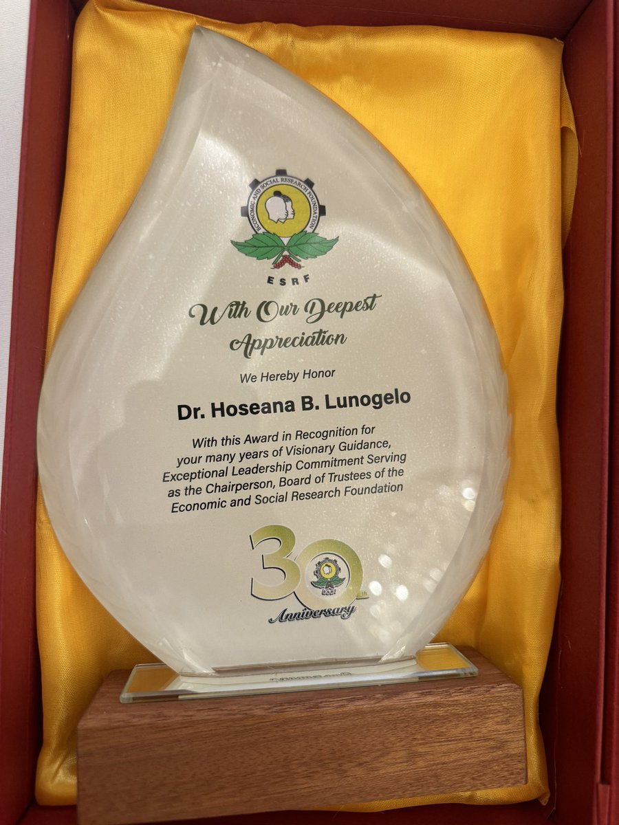 Mention any national strategy or policy <a href="/ESRFTZ/">ESRF</a> has a footprint .
My father <a href="/HoseanaLunogelo/">Lunogelo</a> effectively served as Executive Director  and I am proud of his role in the think tanks  3 decades of research  excellence.