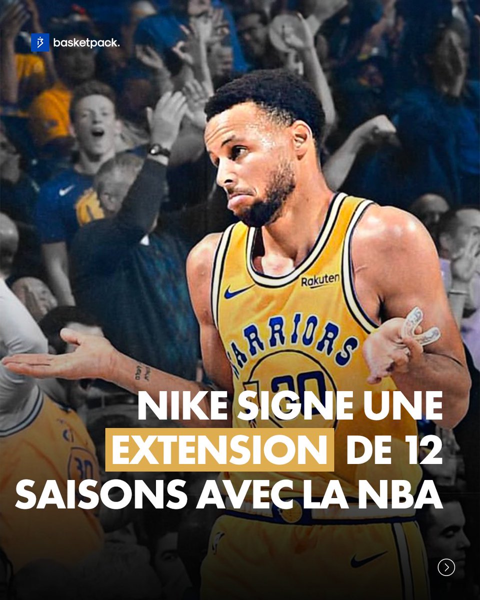 basketpackfr's tweet photo. NIKE PROLONGE POUR 12 ANS AVEC LA NBA ET LA WNBA 🚨

Le partenariat entre la NBA et Nike devait prendre fin à l’issue de la saison 2024-25 : il est prolongé jusqu’en 2037 ! On aura donc des maillots Nike en NBA et en WNBA pendant un bon moment 👀

#⃣ #nike #nba #nikebasketball https://t.co/6XGAvwNoTp
