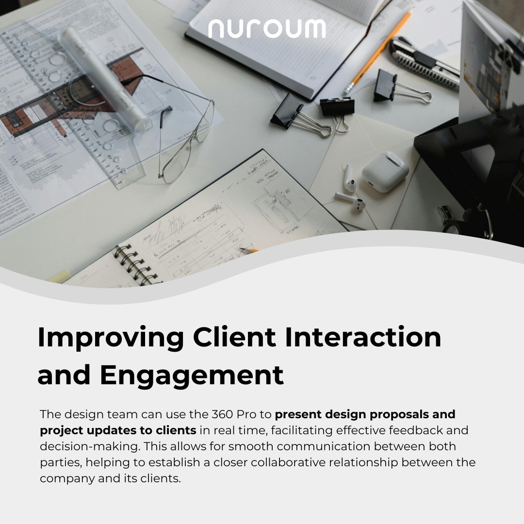 Thrilled to partner with an architecture firm! The design team connects effortlessly with members and clients using the 360 Pro, enhancing communication and involvement.
Boost your team's efficiency: nuroum.com/product/all-in…
#Nuroum #CustomerStory #DesignCollaboration #Innovation